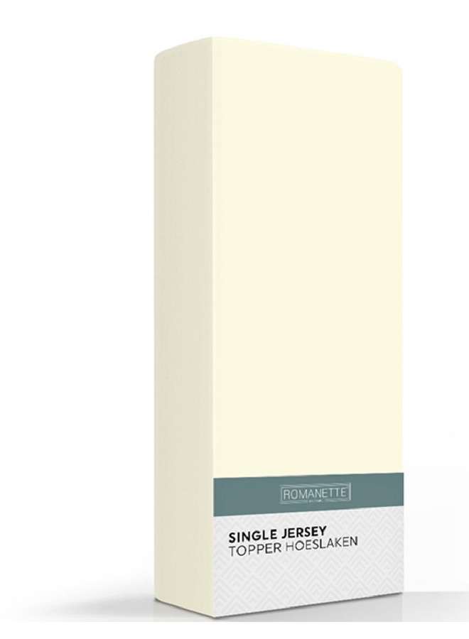 Romanette Hoeslaken Topper Creme - Jersey