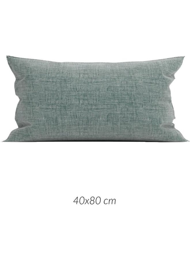 ZO! Home Sierkussenhoes Lino Emerald Groen - Set Van 2 - Katoen