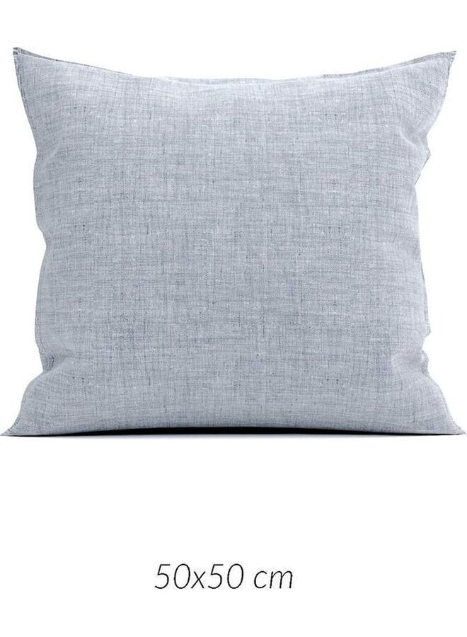 ZO! Home Sierkussenhoes Lino Denimblauw - Set Van 2 - Katoen