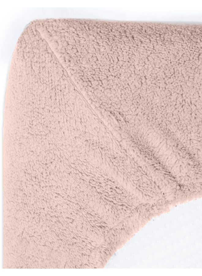 Sleeptime Hoeslaken Roze - Teddystof