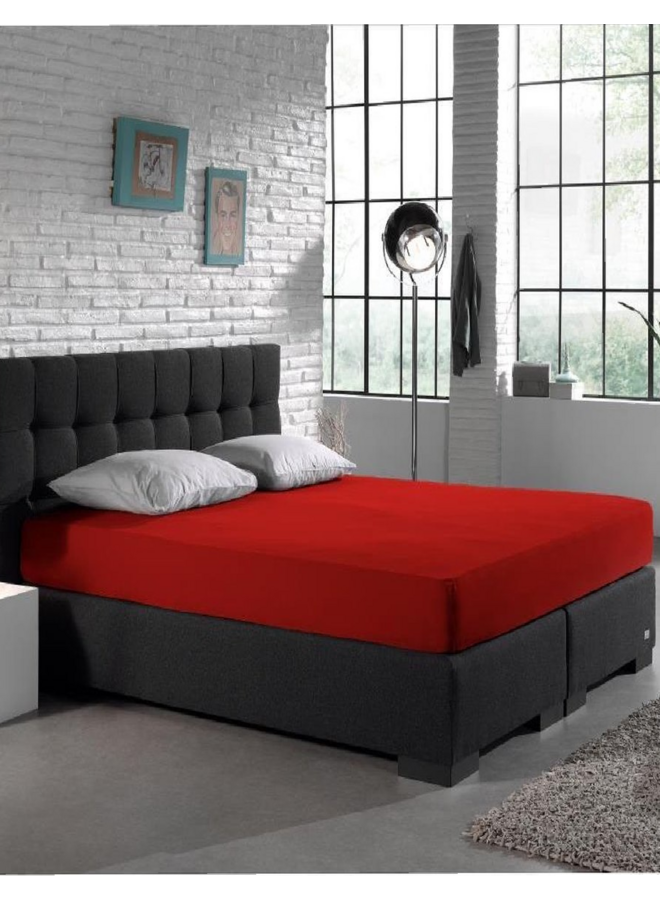 Dreamhouse Hoeslaken Rood - Dubbel Jersey