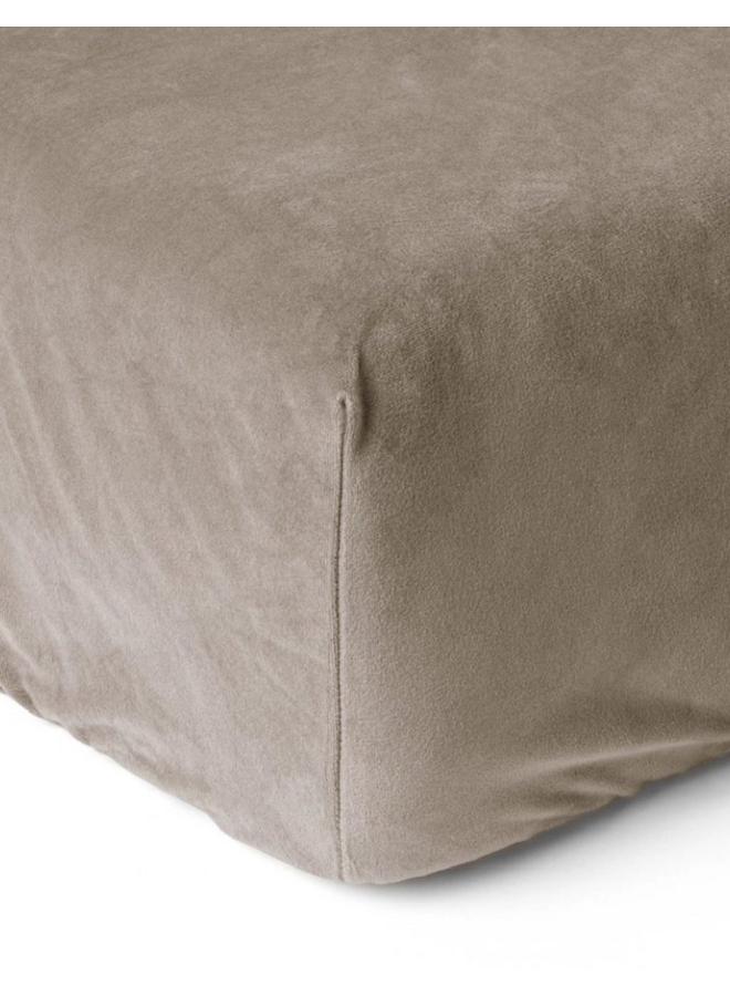 Sleeptime Hoeslaken Taupe - Velvet