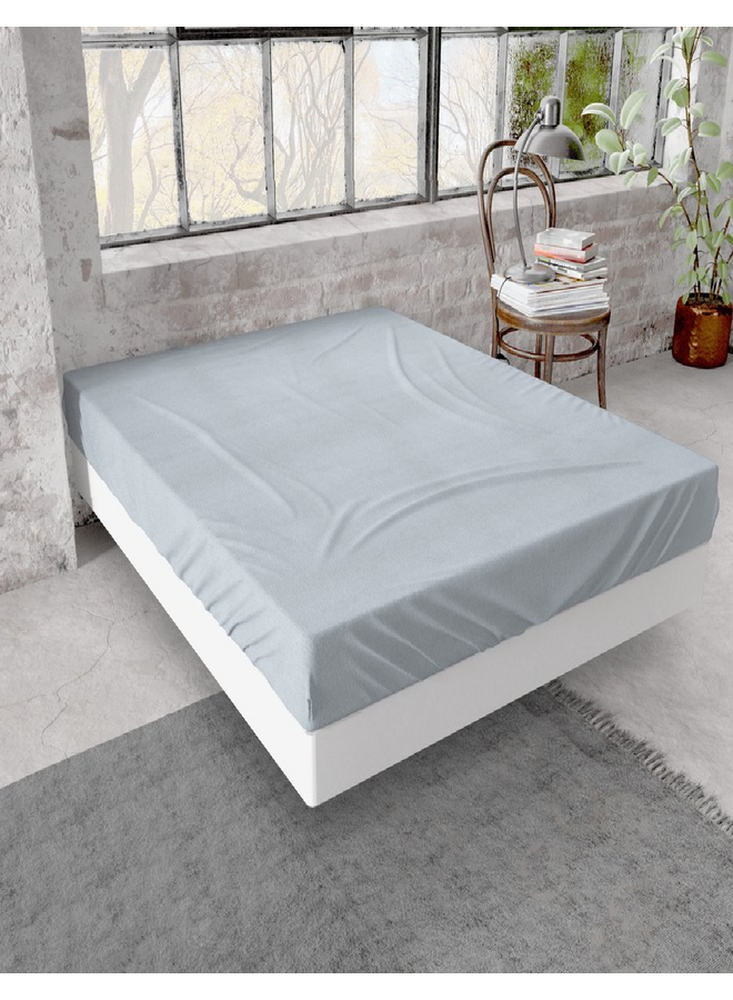 Hoeslaken Kinderbed Grijs - Flanel