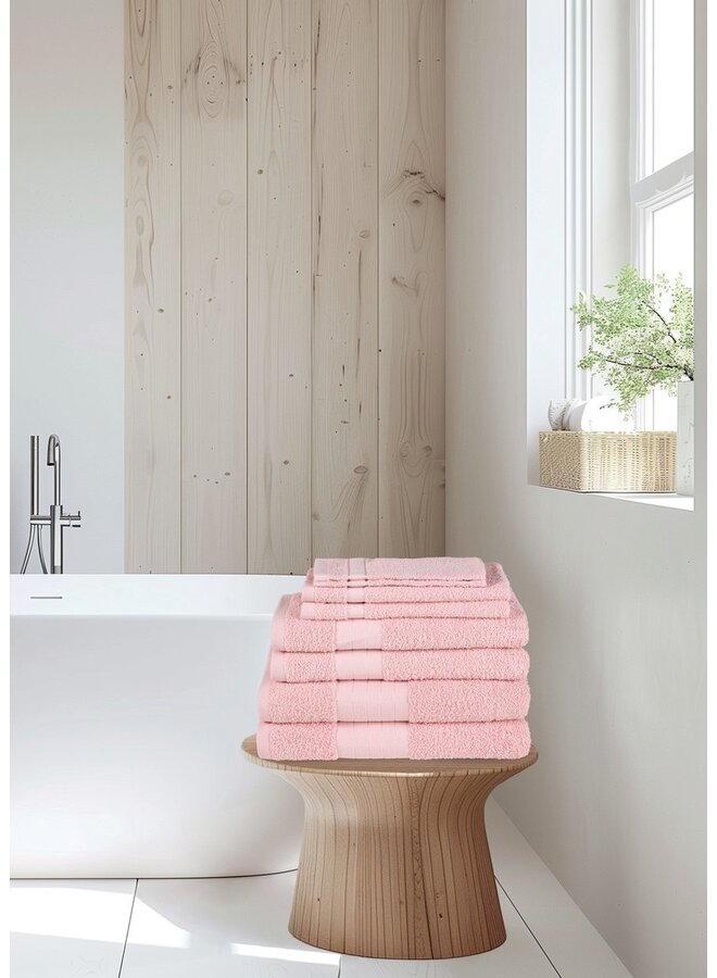 Good Morning Badtextiel Roze - Badstof Katoen