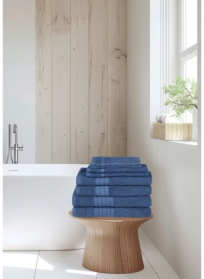 Good Morning Badtextiel Denimblauw - Badstof Katoen