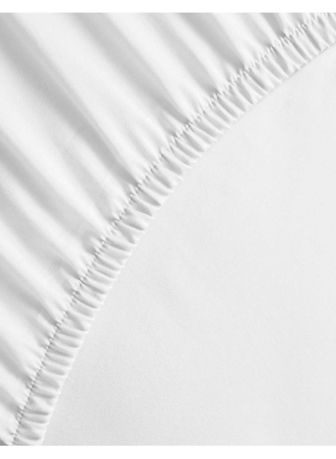Yellow Hoeslaken Wit - Percale Katoen