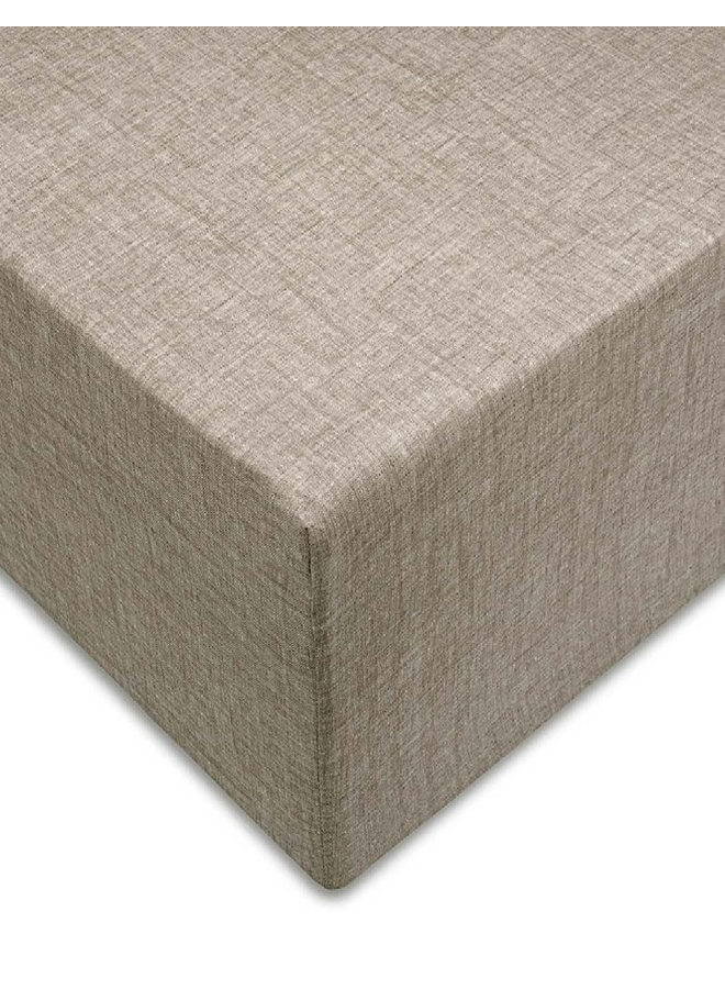 ZO! Home Hoeslaken Lino Taupe - Katoen