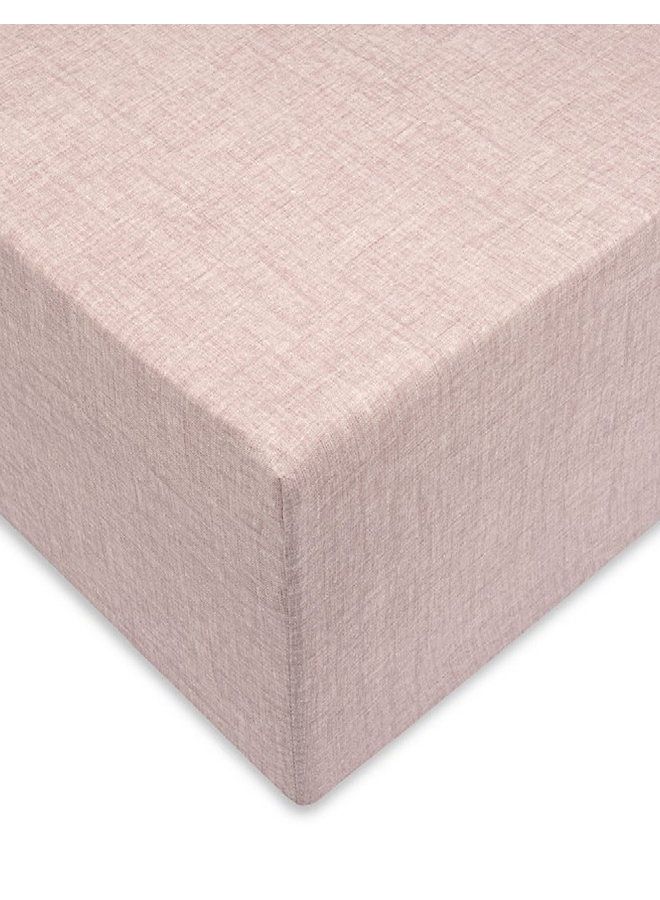 Hoeslaken Lino Roze - Katoen