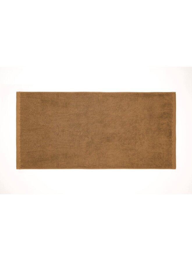Heckett & Lane Badtextiel Grant Cognac Bruin - Badstof Katoen