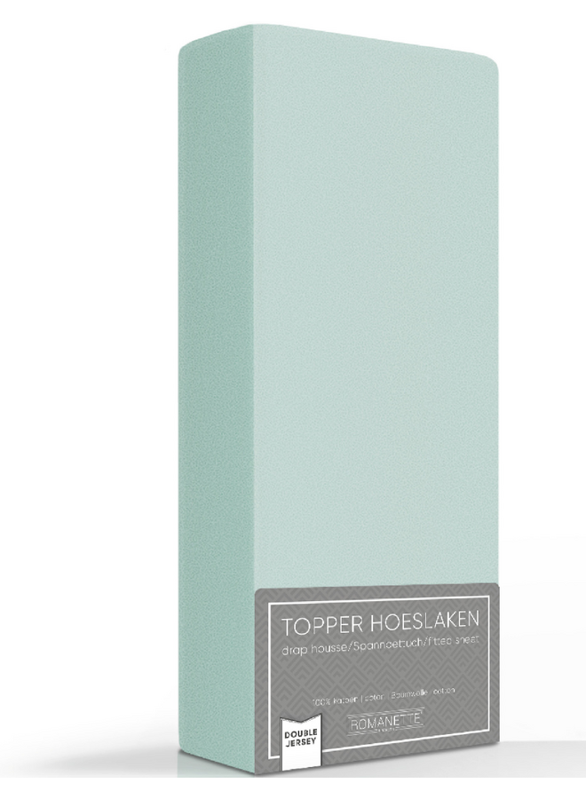 Romanette Hoeslaken Topper Groen - Dubbel Jersey