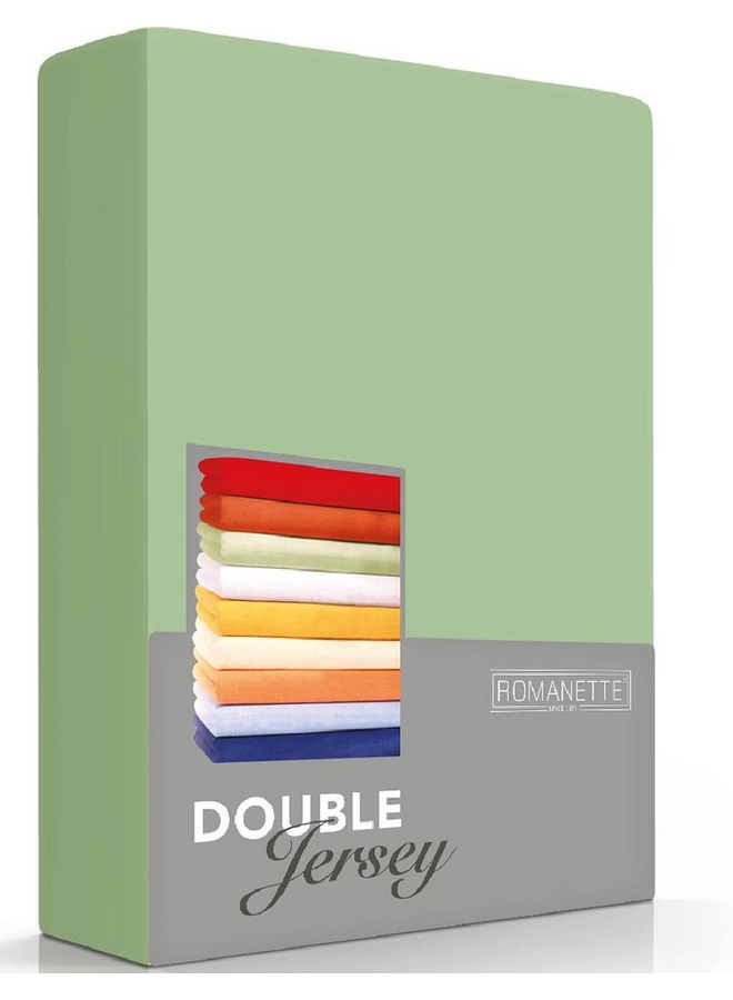 Romanette Hoeslaken Medium Groen - Dubbel Jersey