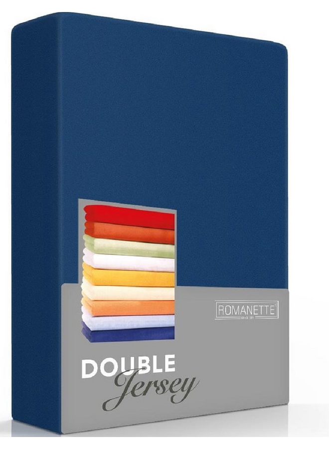 Romanette Hoeslaken Navy - Dubbel Jersey
