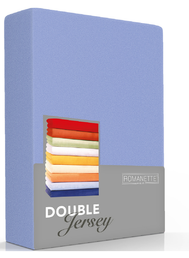 Romanette Hoeslaken Lavendel Blauw - Dubbel Jersey