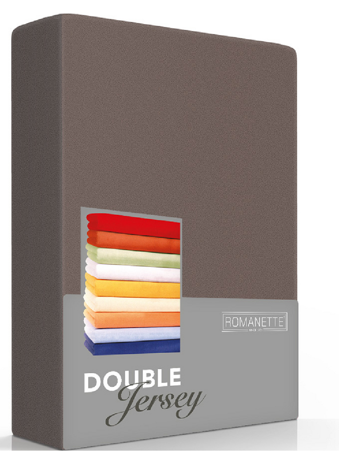 Romanette Hoeslaken Taupe - Dubbel Jersey