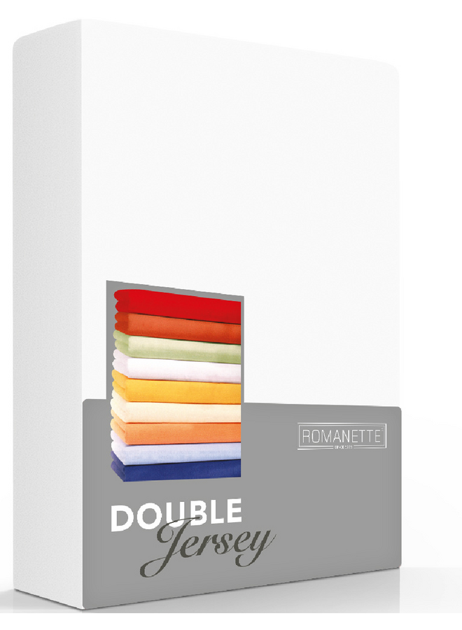 Romanette Hoeslaken Wit - Dubbel Jersey