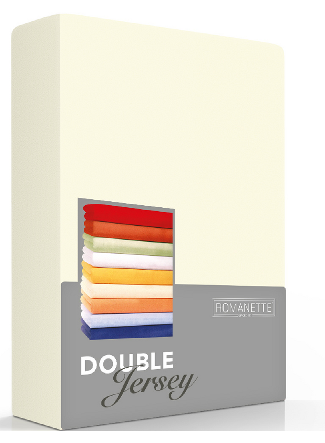 Romanette Hoeslaken Creme - Dubbel Jersey