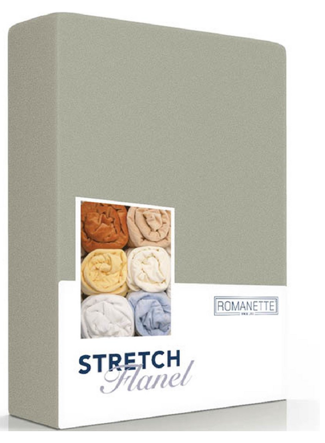 Romanette Hoeslaken Groen - Stretch Flanel