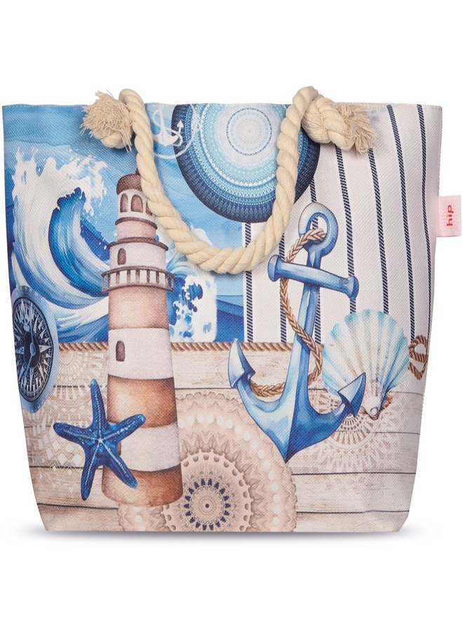HIP Strandtas Aldiana Blauw - Polyester