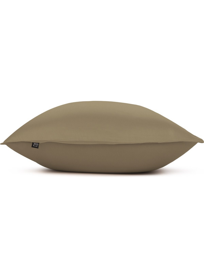 ZO! Home Kussenslopen Satinado Taupe - Set Van 2 - 60x70 - Katoensatijn