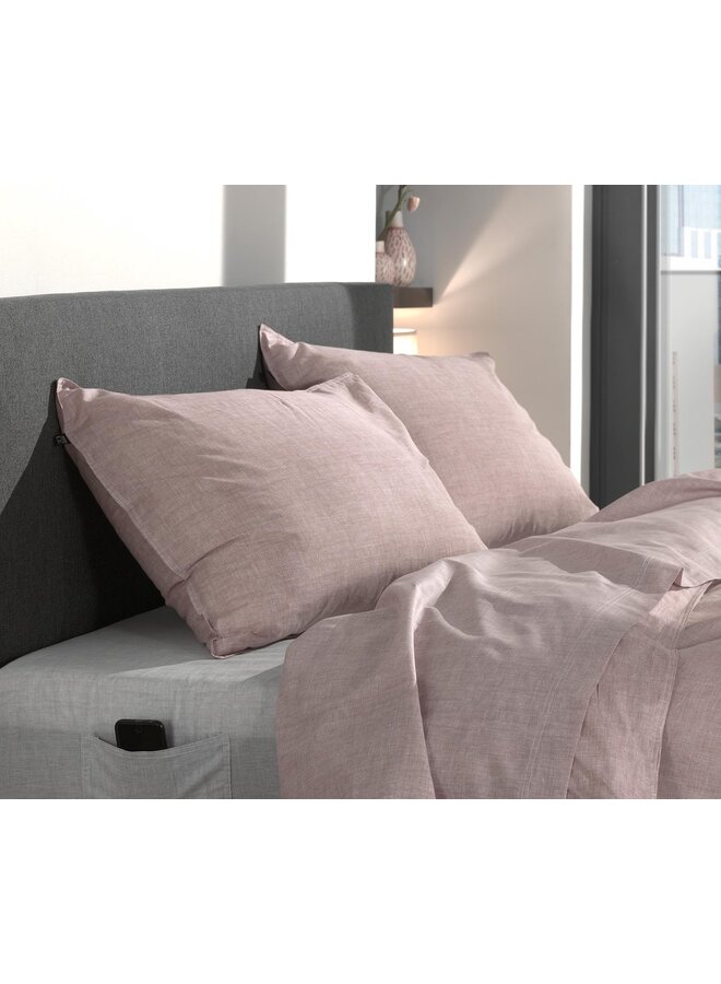 ZO! Home Sierkussenhoes Lino Roze - Set Van 2 - Katoen