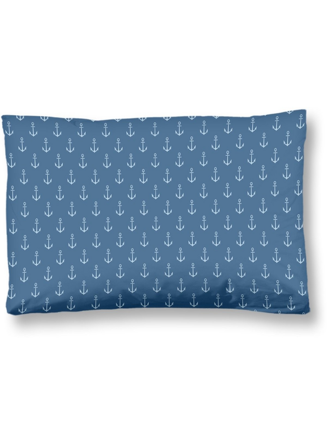 HIP Sierkussenhoes Aldiana Blauw - Set Van 2 - 40x80 - Katoensatijn