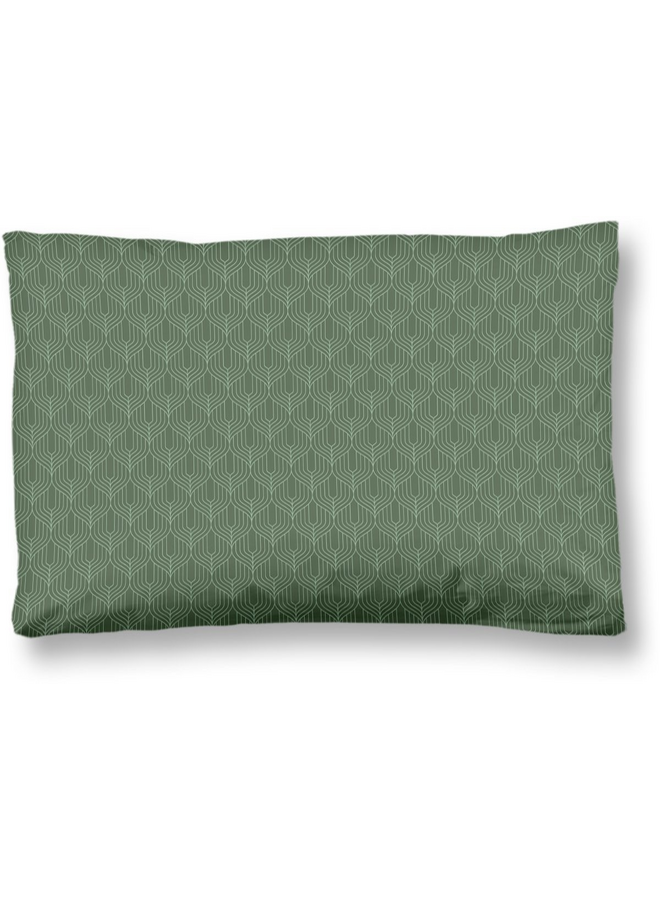 HIP Sierkussenhoes Palay Groen - Set Van 2 - 40x80 - Katoensatijn