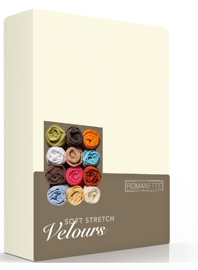 Romanette Hoeslaken Creme - Velours