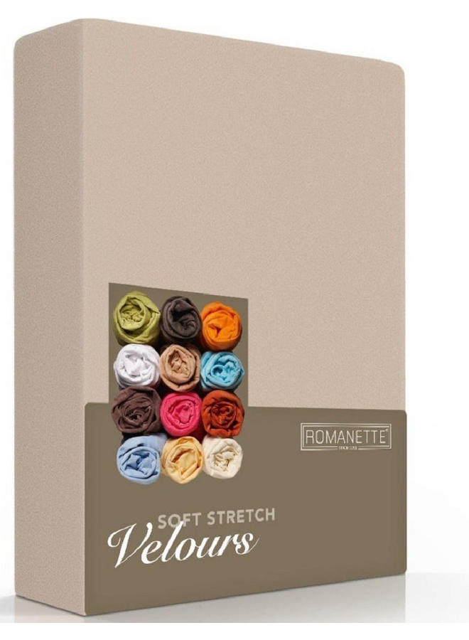 Romanette Hoeslaken Zand - Velours