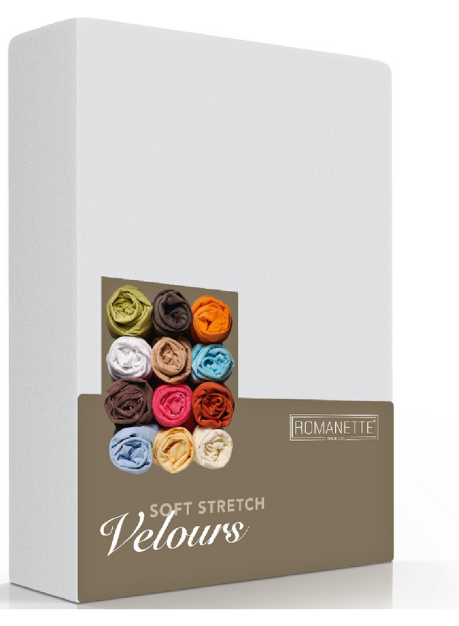 Romanette Hoeslaken Grijs - Velours