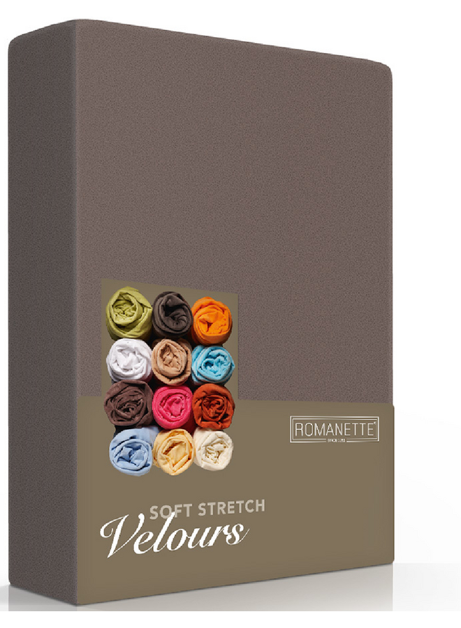 Romanette Hoeslaken Taupe - Velours