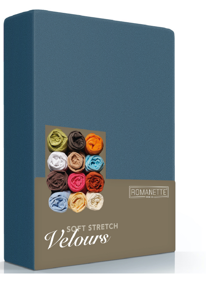 Hoeslaken Teal - Velours