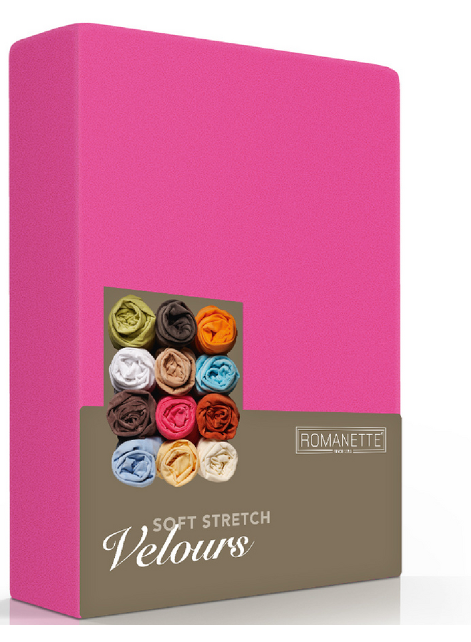 Hoeslaken Fuchsia - Velours