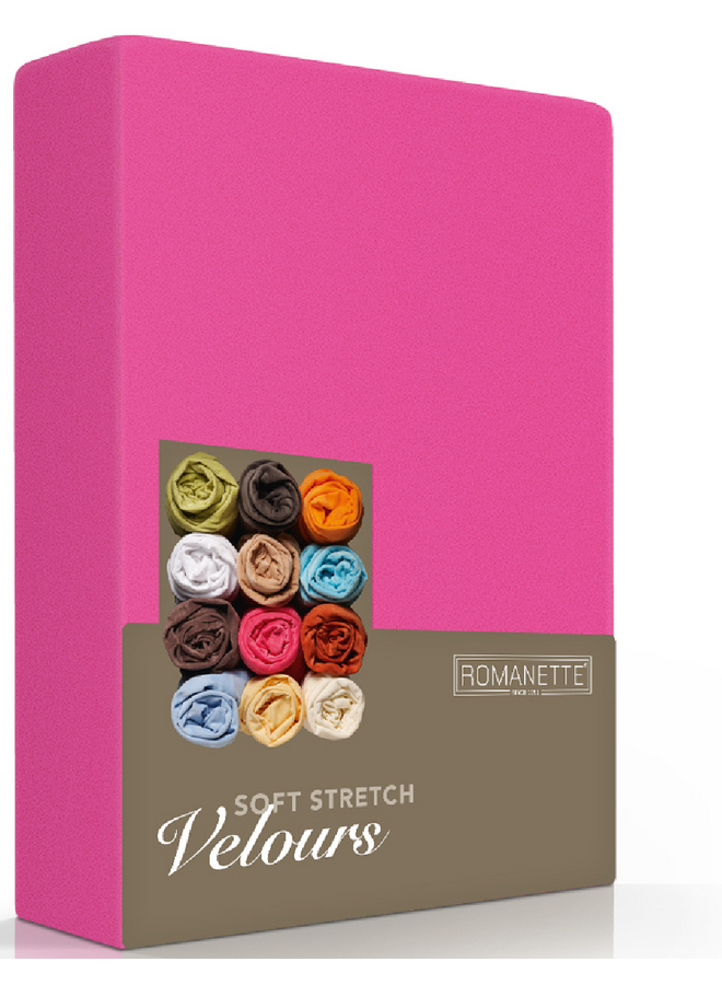 Romanette Hoeslaken Fuchsia - Velours