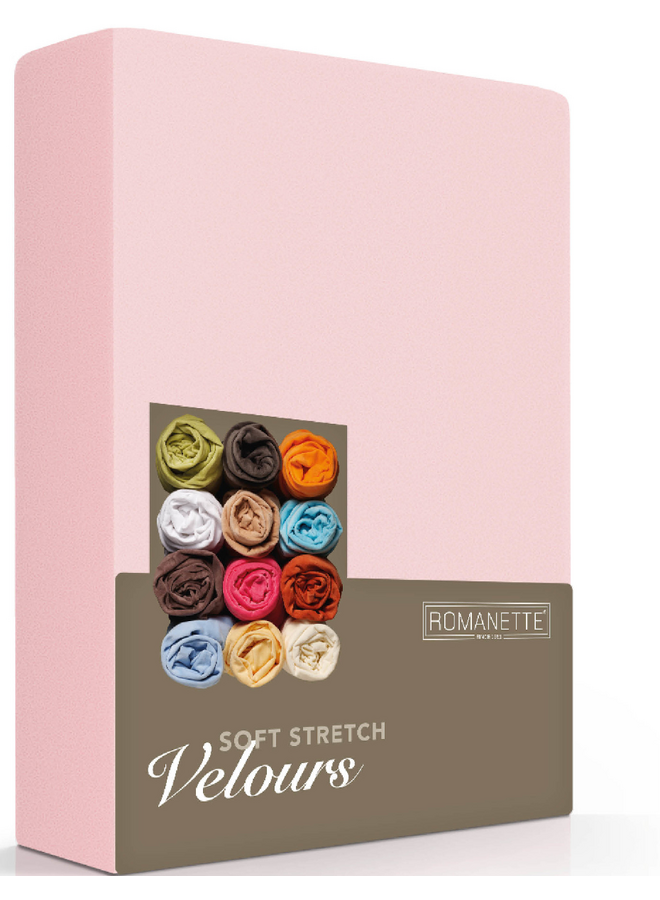 Romanette Hoeslaken Roze - Velours