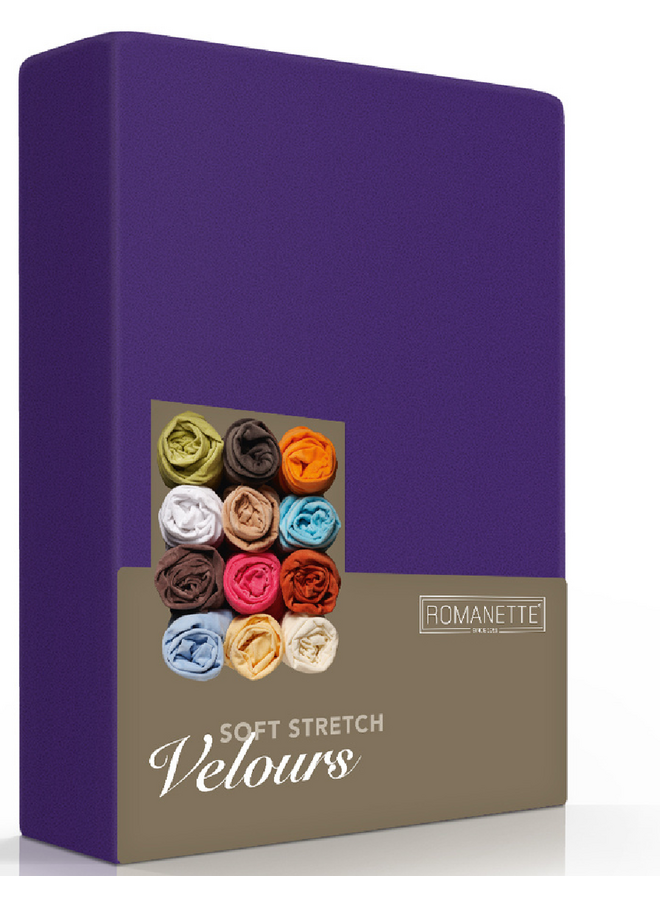 Hoeslaken Paars - Velours