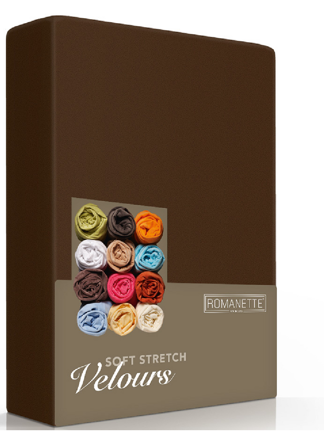 Romanette Hoeslaken Bruin - Velours