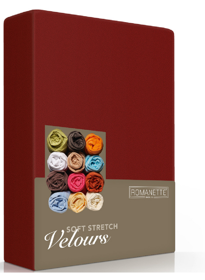 Hoeslaken Bordo - Velours