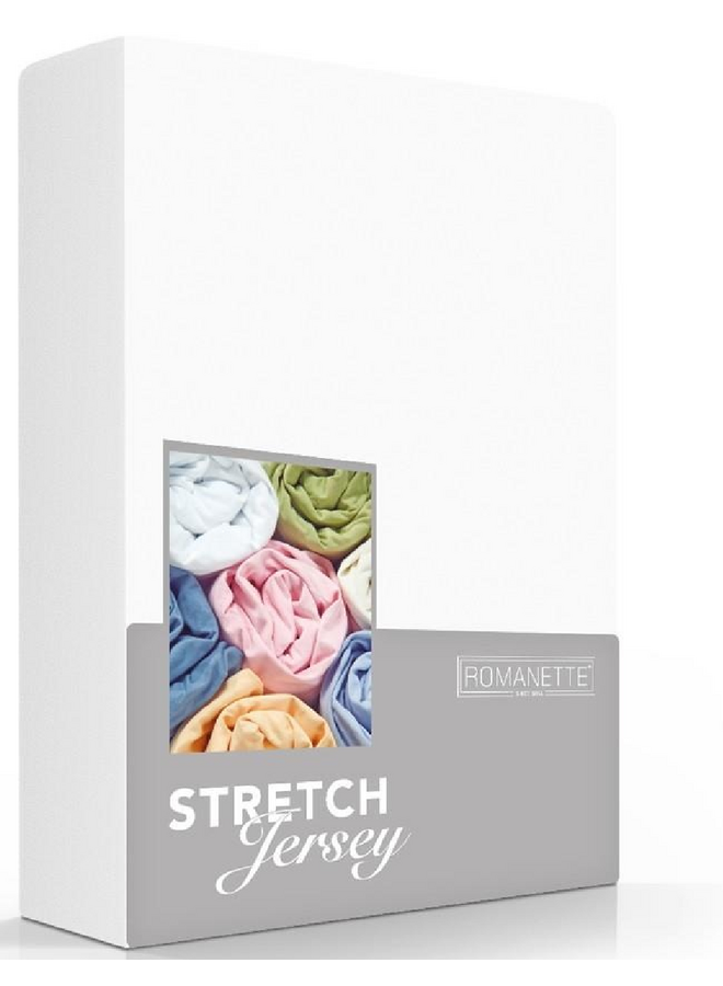 Romanette Hoeslaken Wit - Jersey
