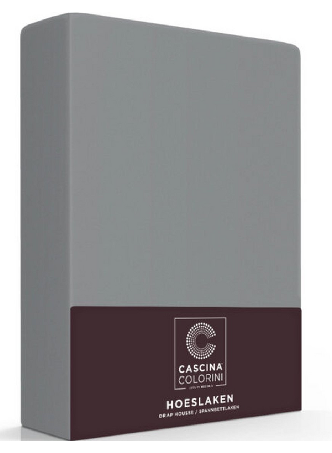 Cascina Colorini Hoeslaken Antraciet - Egyptisch Percale Katoen
