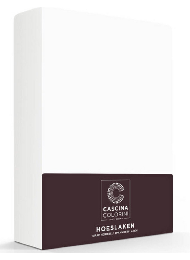 Cascina Colorini Hoeslaken Wit - Egyptisch Percale Katoen