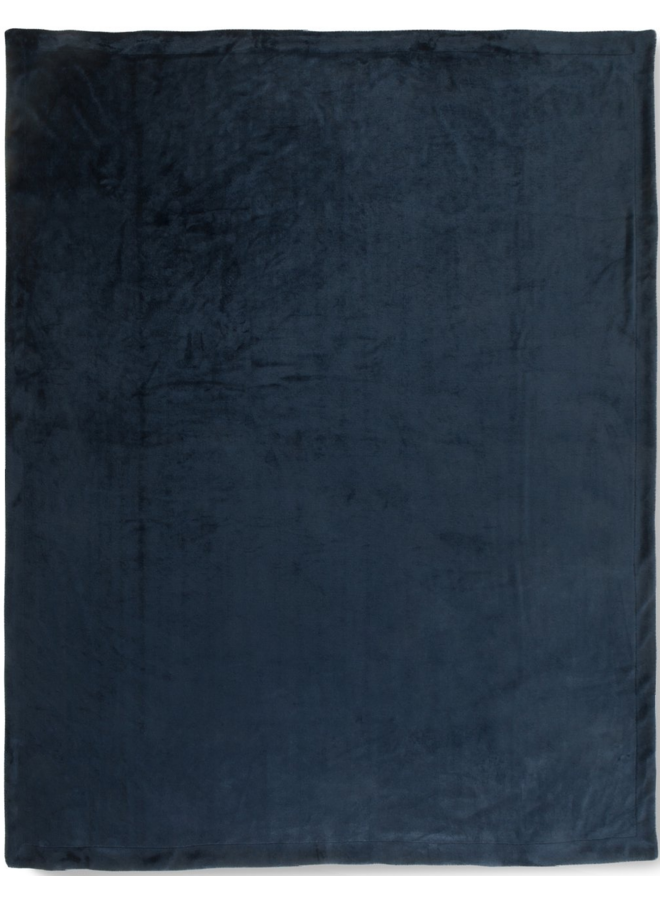 HIP Plaid Uni Blauw - 160x180 - Velvet