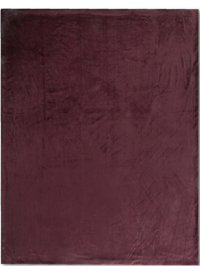 HIP Plaid Uni Bordeaux - 160x180 - Velvet
