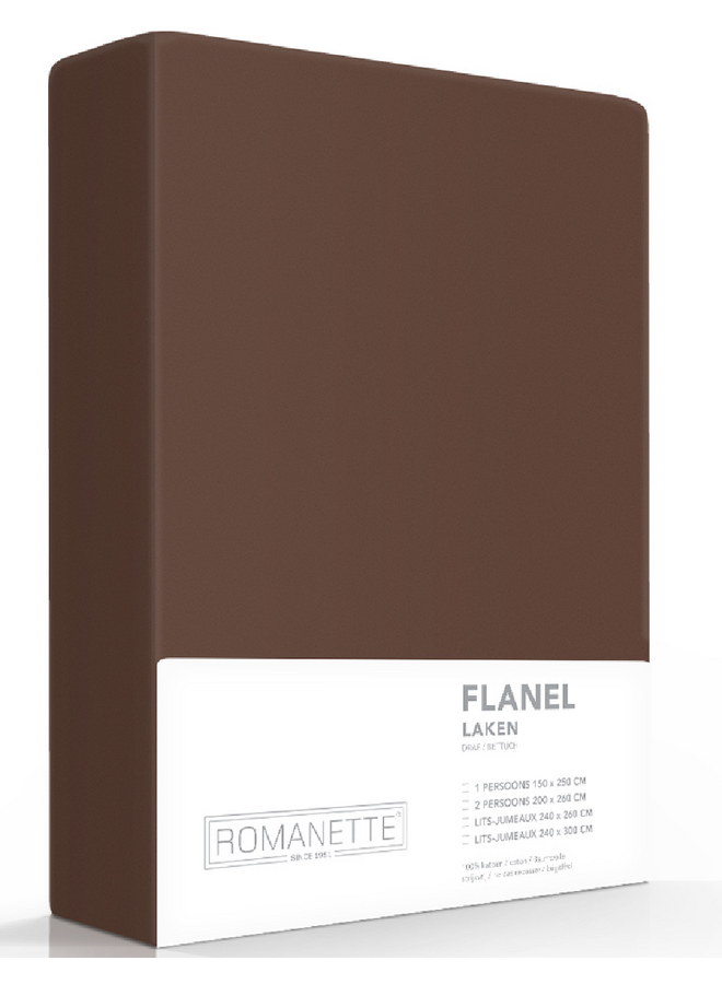 Romanette Laken Taupe - Flanel