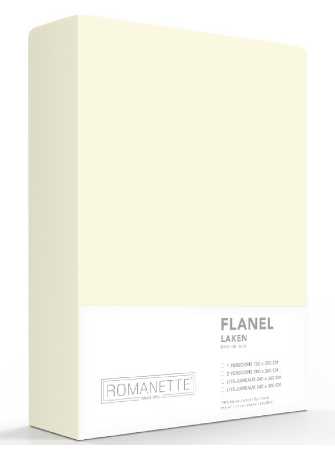 Romanette Laken Creme - Flanel