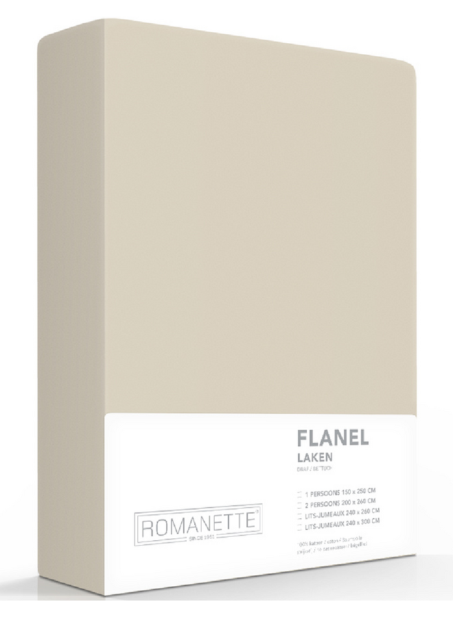 Romanette Laken Zand - Flanel