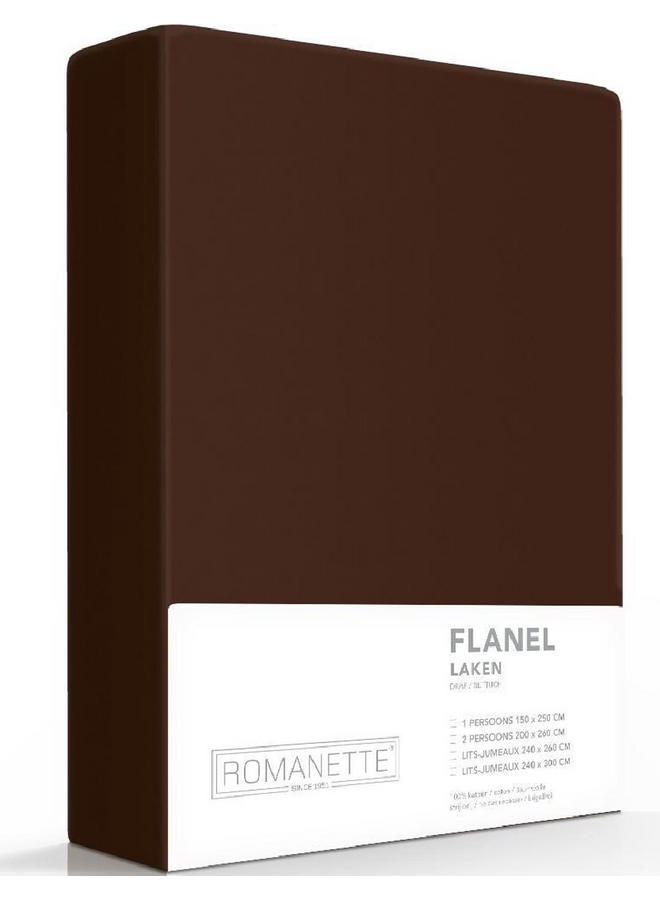 Romanette Laken Bruin - Flanel