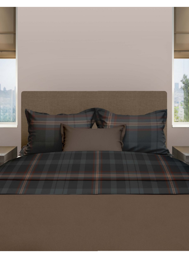 Romanette Lakenset Bariloche Antraciet - Flanel
