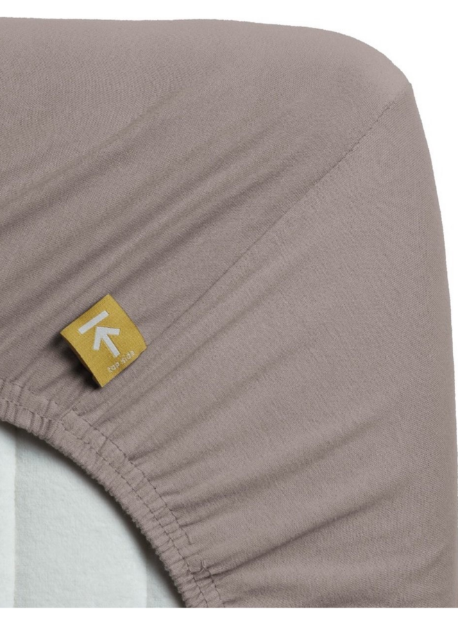 Beddinghouse Hoeslaken Splittopper Taupe - Lycra Jersey