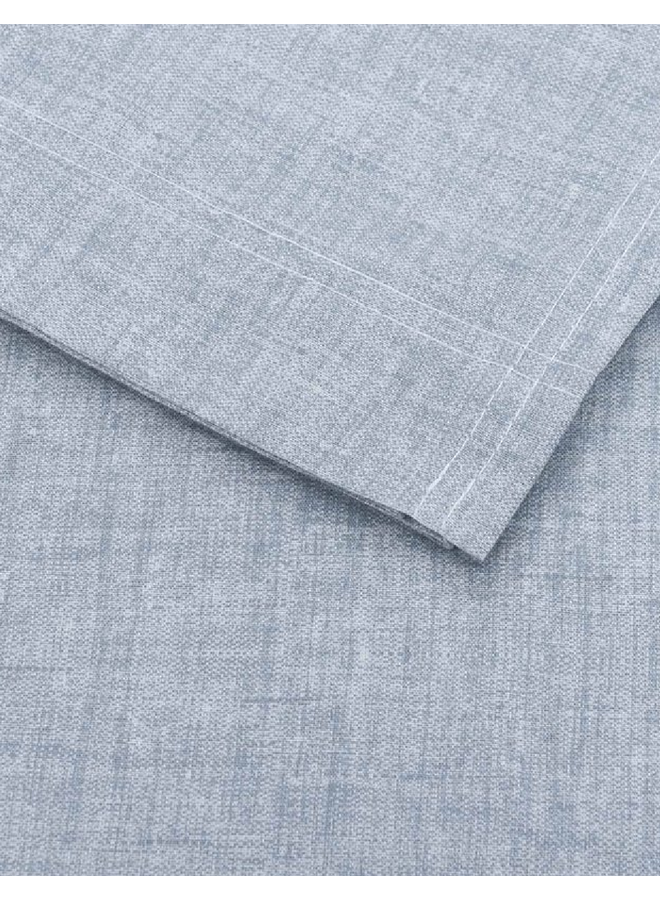 Laken Lino Denim Blauw - Katoen