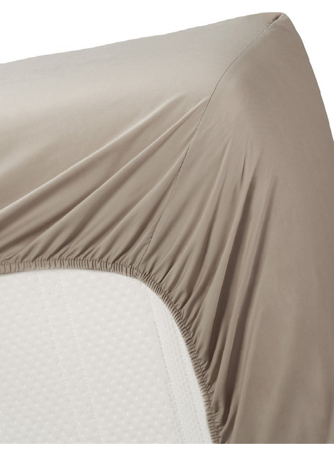 Hoeslaken Topper Taupe - Katoen